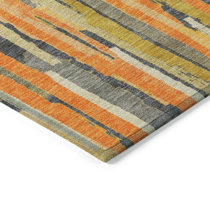 Dunae Orange Washable Indoor - Outdoor Rug - LOOMLAN - LOOMLAN Rugs - Outdoor Rugs