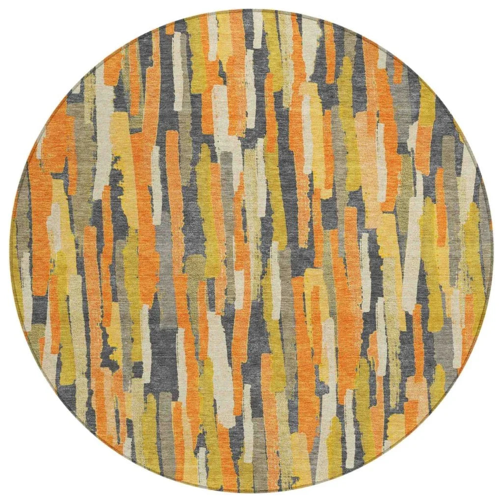 Dunae Orange Washable Indoor - Outdoor Rug - LOOMLAN - LOOMLAN Rugs - Outdoor Rugs