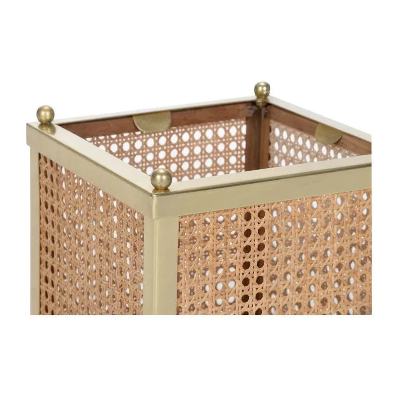 Dunbar Brass Framed Square Cachepot - LOOMLAN - Wildwood - Planters