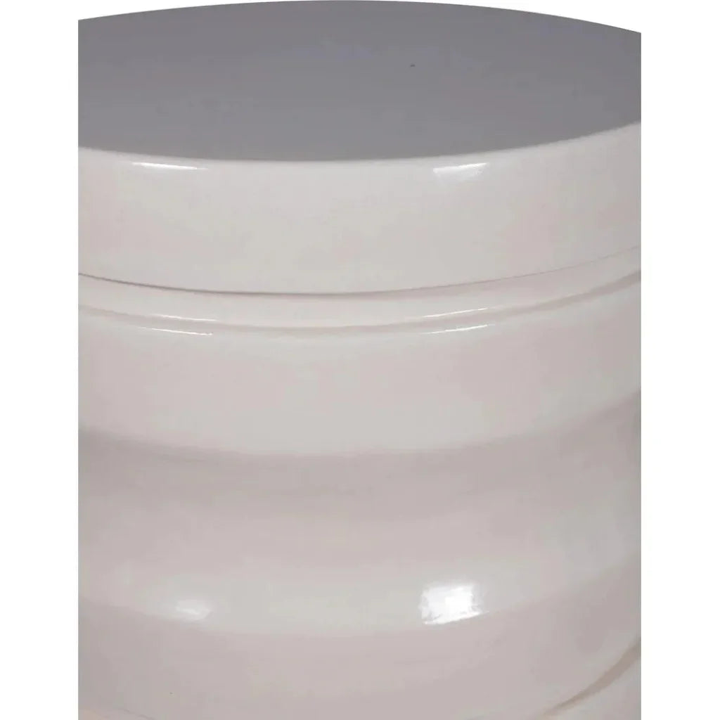 Dune Accent Table - White Outdoor End Table - LOOMLAN - Seasonal Living - Outdoor Side Tables