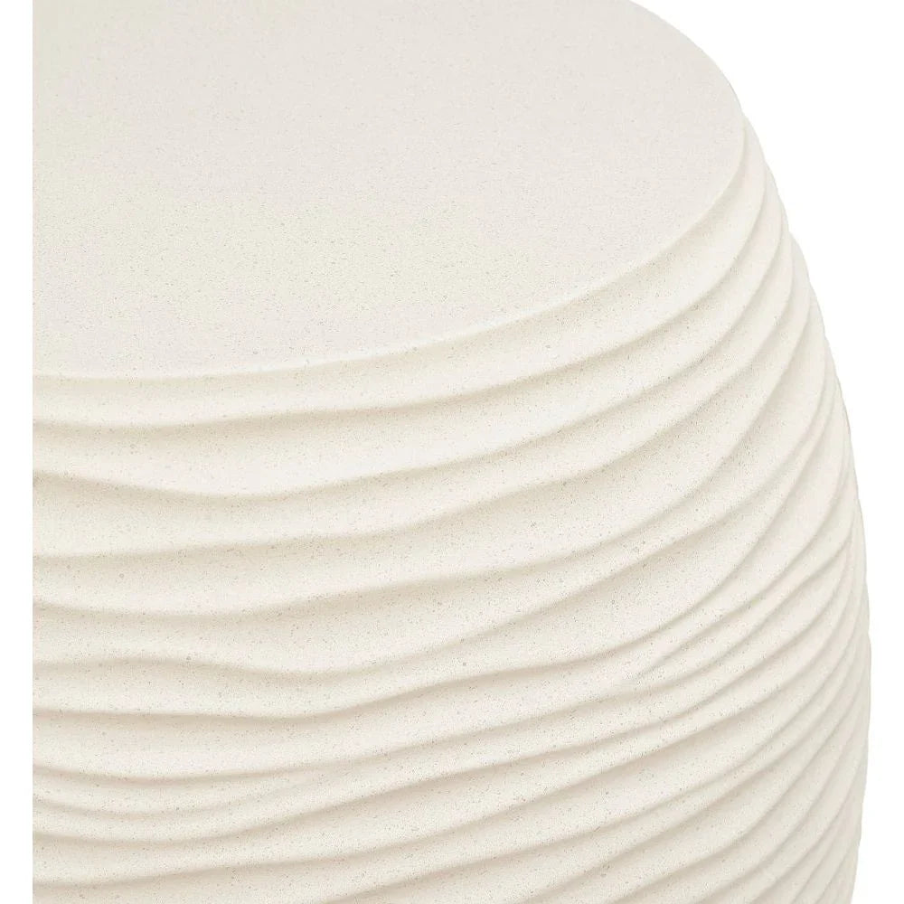 Dune Concrete Made Round Outdoor End Table - LOOMLAN - Sunset West - Outdoor Side Tables