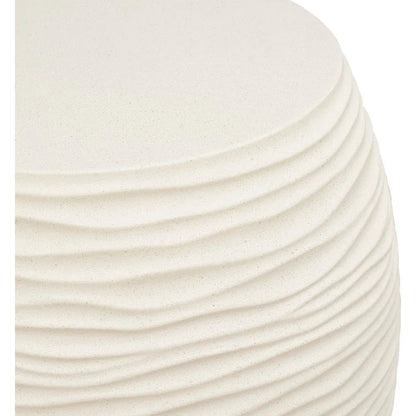 Dune Concrete Made Round Outdoor End Table - LOOMLAN - Sunset West - Outdoor Side Tables