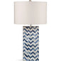 Dunmore Bone and Iron Blue Table Lamp - LOOMLAN - Bassett Mirror - Table Lamps