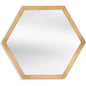 Dunn Hexagonal Wooden Frame Wall Mirror