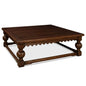 Durand Coffee Table Square Solid Wood Dark Brown - LOOMLAN - Sarreid - Coffee Tables