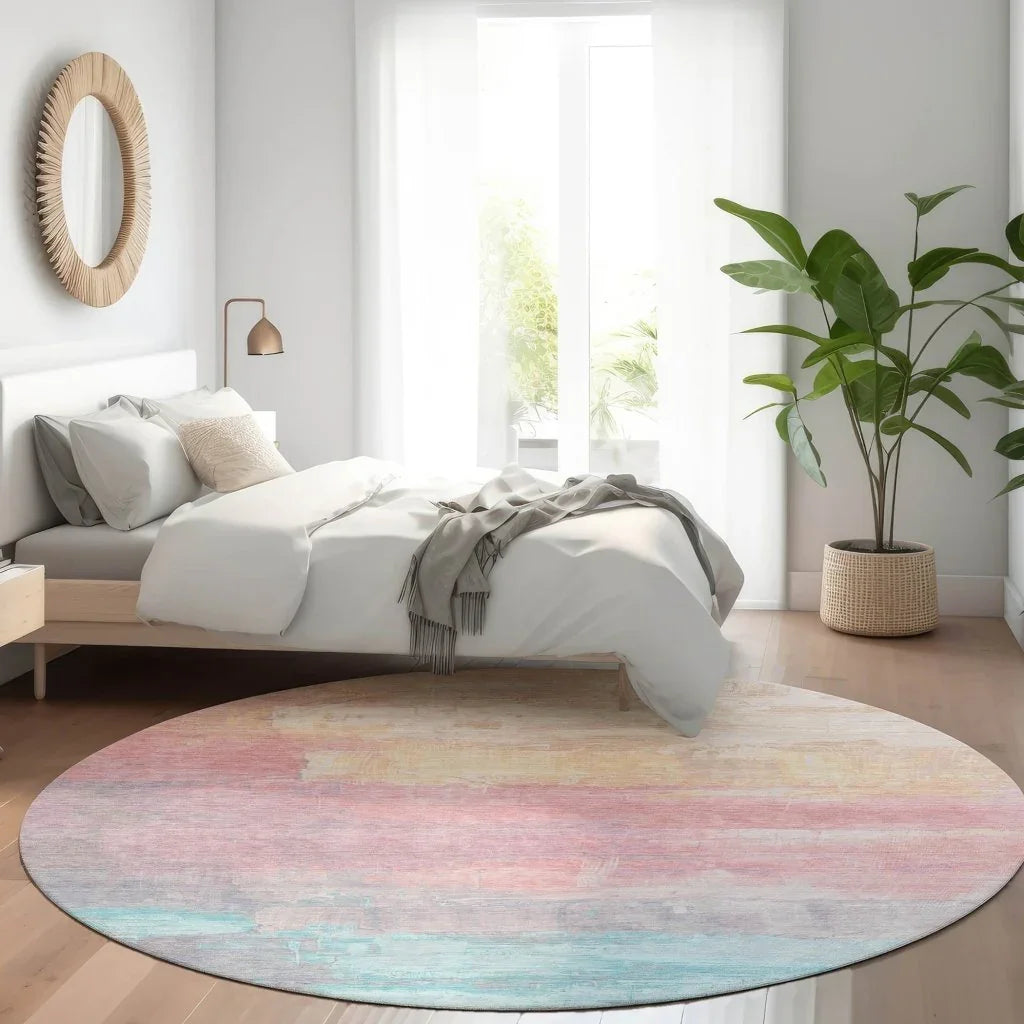 Duskaria Orange Washable Indoor - Outdoor Rug - LOOMLAN - LOOMLAN Rugs - Outdoor Rugs