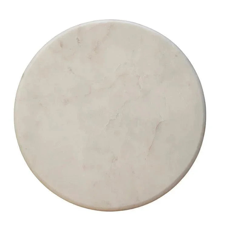 Dustin Martini Marble Topped Round Table - LOOMLAN - Furniture Classics - Side Tables