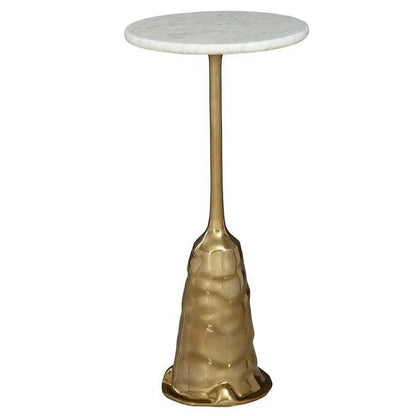 Dustin Martini Marble Topped Round Table - LOOMLAN - Furniture Classics - Side Tables