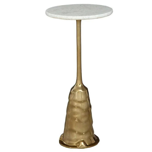 Dustin Martini Marble Topped Round Table - LOOMLAN - Furniture Classics - Side Tables