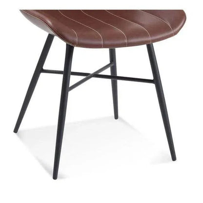 Dylan Metal Brown Armless Side Chair - LOOMLAN - Bassett Mirror - Accent Chairs