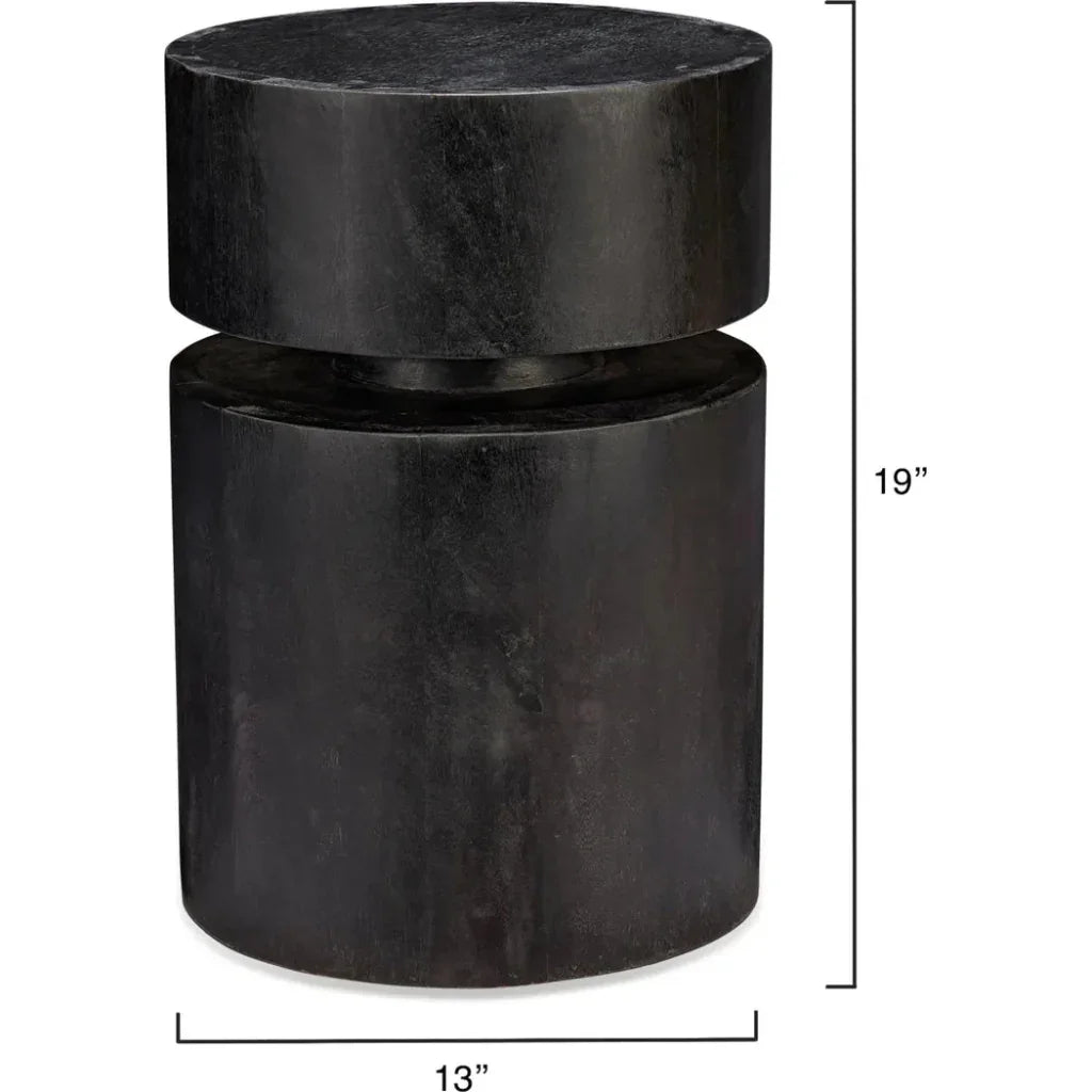 Dylan Wooden Round Side Table - LOOMLAN - Jamie Young - Side Tables