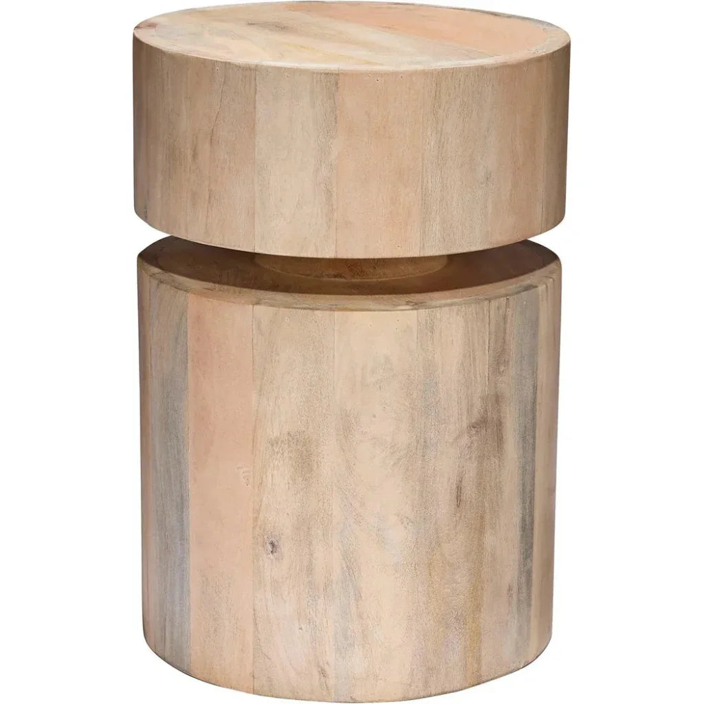 Dylan Wooden Round Side Table - LOOMLAN - Jamie Young - Side Tables