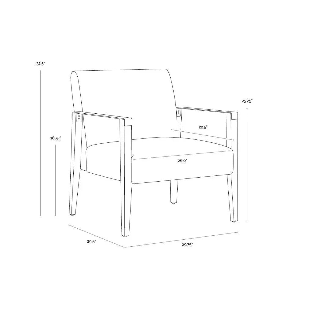 Earl Leather Lounge Chair - LOOMLAN - SUNPAN - Accent Chairs