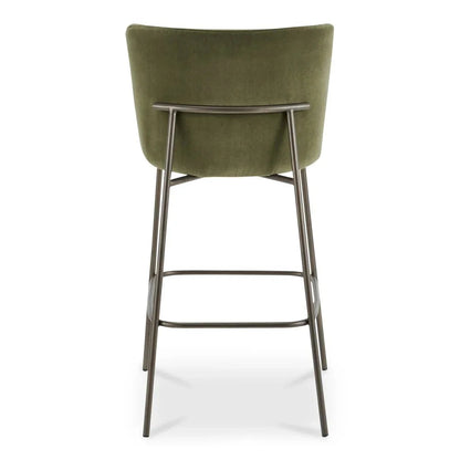 Early Metal Frame With Curved Back Bar Stool - LOOMLAN - Moe's Home - Bar Stools