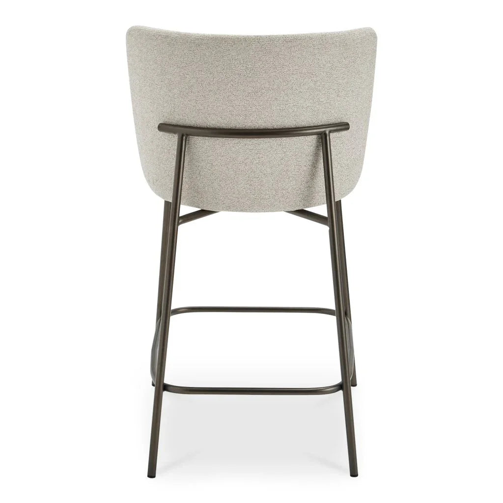 Early Metal Frame With Curved Back Counter Stool - LOOMLAN - Moe's Home - Counter Stools