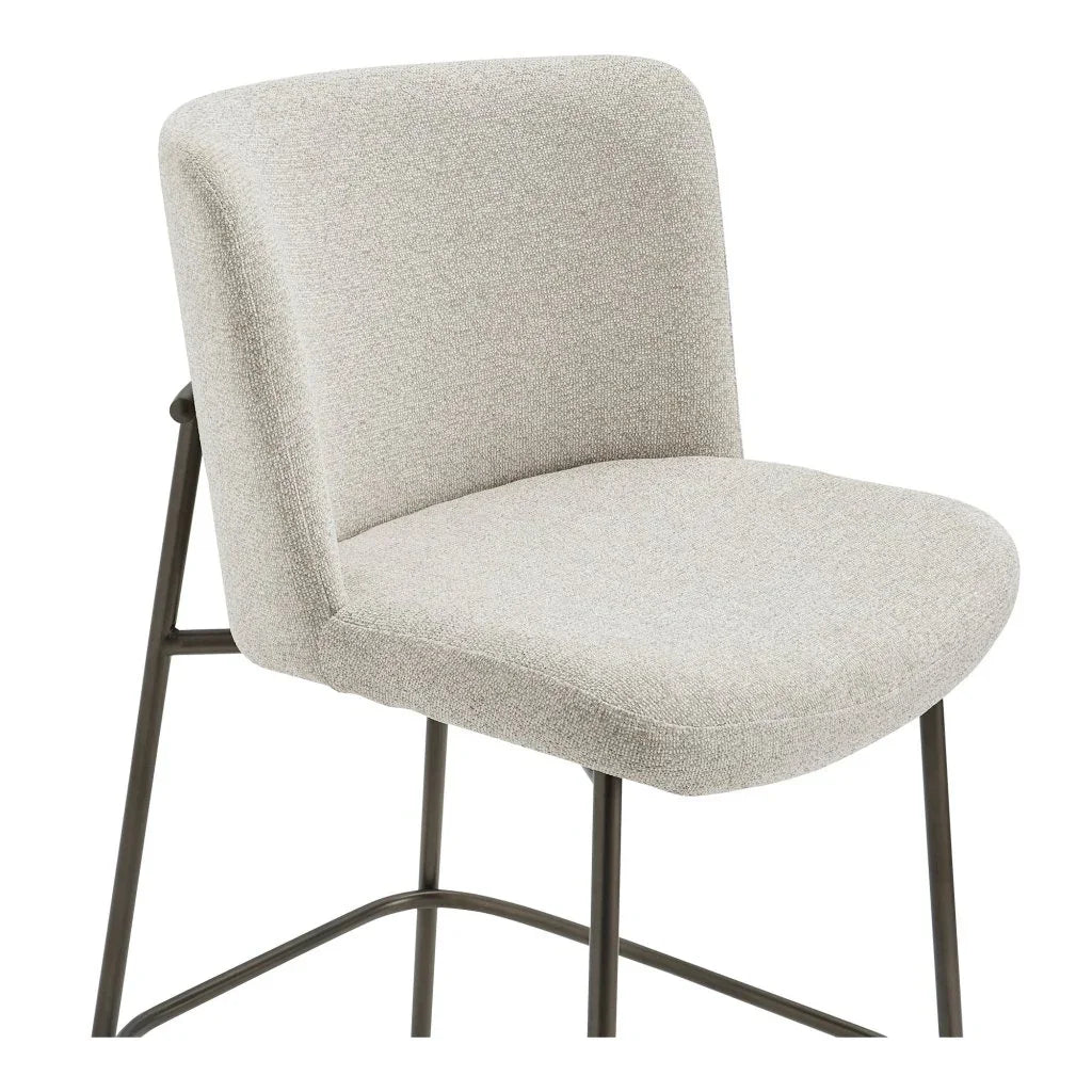 Early Metal Frame With Curved Back Counter Stool - LOOMLAN - Moe's Home - Counter Stools