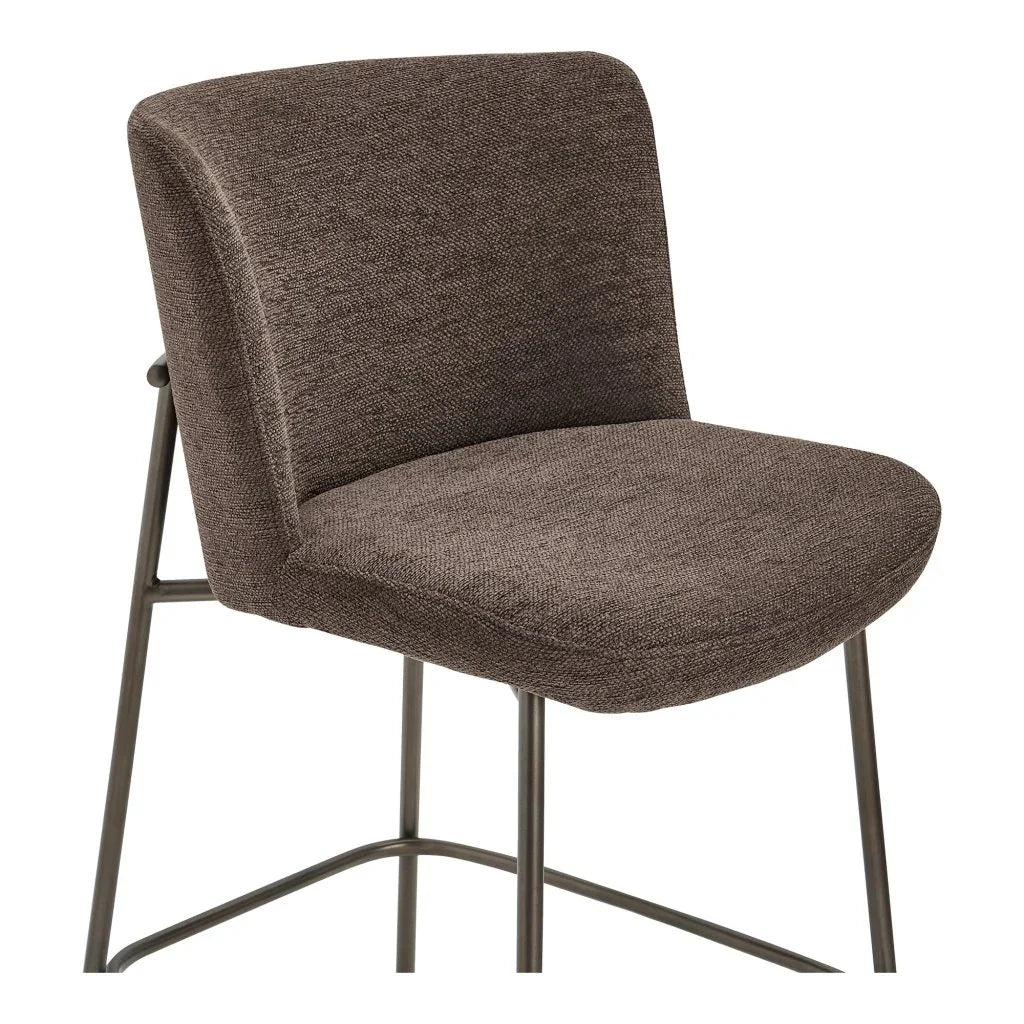 Early Metal Frame With Curved Back Counter Stool - LOOMLAN - Moe's Home - Counter Stools