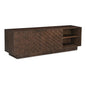 Easton Brown Solid Acacia Wood Media Unit Cabinet - LOOMLAN - Moe's Home - TV Stands & Media Centers