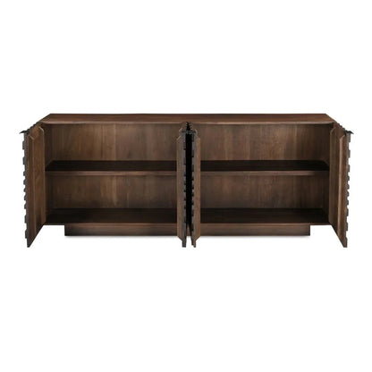 Easton Brown Solid Acacia Wood Sideboard - LOOMLAN - Moe's Home - Sideboards