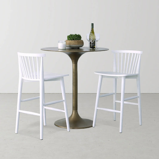 Easton Counter Stool - White - LOOMLAN - LH Imports - Counter Stools