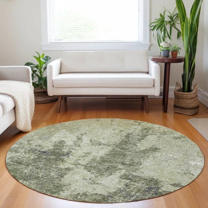 Ebonelle Green Washable Indoor - Outdoor Rug - LOOMLAN - LOOMLAN Rugs - Outdoor Rugs