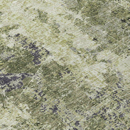 Ebonelle Green Washable Indoor - Outdoor Rug - LOOMLAN - LOOMLAN Rugs - Outdoor Rugs