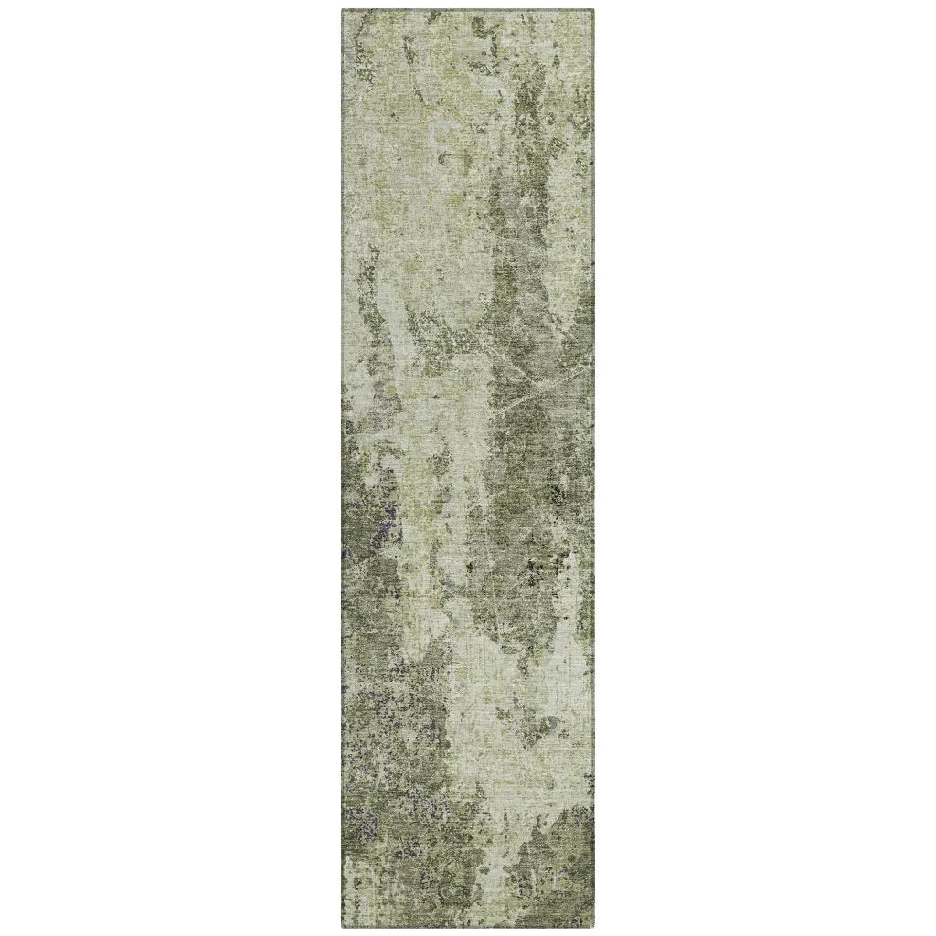 Ebonelle Green Washable Indoor - Outdoor Rug - LOOMLAN - LOOMLAN Rugs - Outdoor Rugs