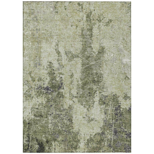Ebonelle Green Washable Indoor - Outdoor Rug - LOOMLAN - LOOMLAN Rugs - Outdoor Rugs