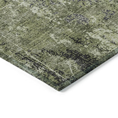 Ebonelle Green Washable Indoor - Outdoor Rug - LOOMLAN - LOOMLAN Rugs - Outdoor Rugs
