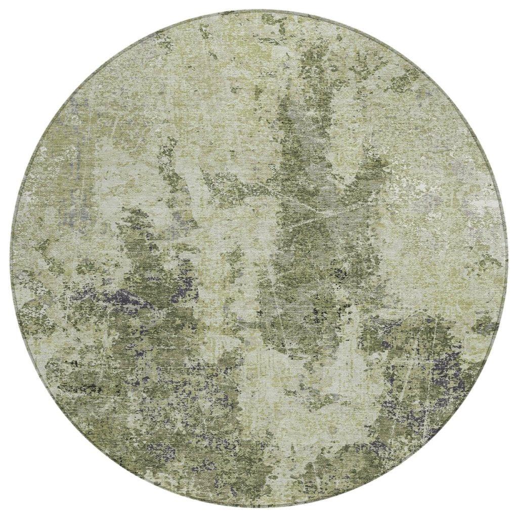 Ebonelle Green Washable Indoor - Outdoor Rug - LOOMLAN - LOOMLAN Rugs - Outdoor Rugs