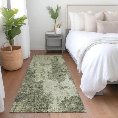 Ebonelle Green Washable Indoor - Outdoor Rug - LOOMLAN - LOOMLAN Rugs - Outdoor Rugs