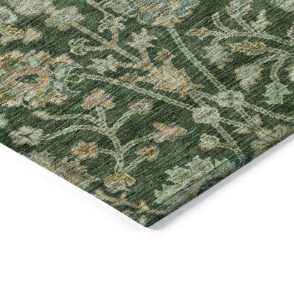Echo Green Washable Indoor-Outdoor Rug-Outdoor Rugs-LOOMLAN Rugs-LOOMLAN