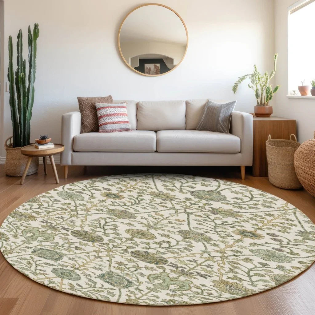 Echo Ivory Washable Indoor-Outdoor Rug-Outdoor Rugs-LOOMLAN Rugs-LOOMLAN