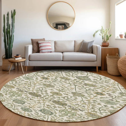 Echo Ivory Washable Indoor-Outdoor Rug-Outdoor Rugs-LOOMLAN Rugs-LOOMLAN