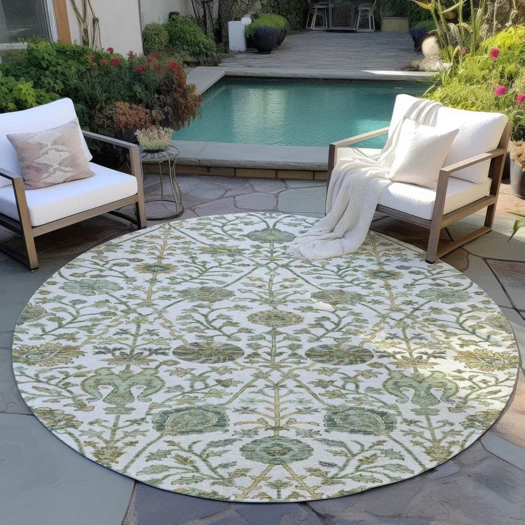 Echo Ivory Washable Indoor-Outdoor Rug-Outdoor Rugs-LOOMLAN Rugs-LOOMLAN