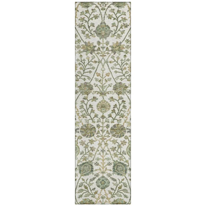Echo Ivory Washable Indoor-Outdoor Rug-Outdoor Rugs-LOOMLAN Rugs-2'3" x 7'6"-LOOMLAN