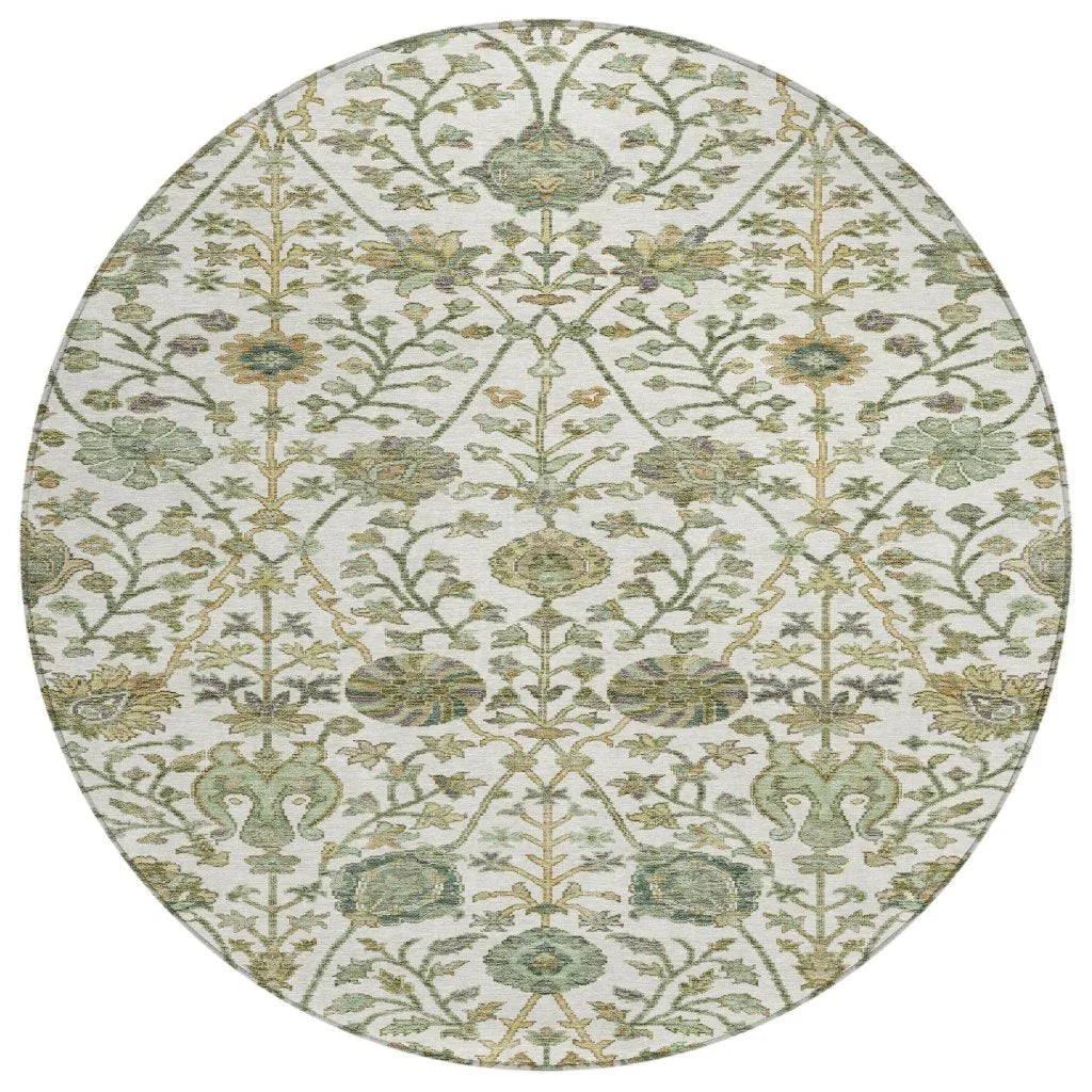 Echo Ivory Washable Indoor-Outdoor Rug-Outdoor Rugs-LOOMLAN Rugs-8' x 8'-LOOMLAN