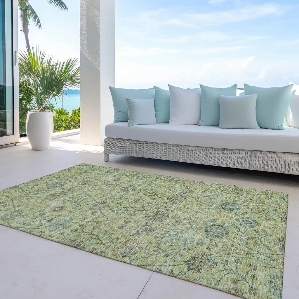 Echo Mint Washable Indoor-Outdoor Rug-Outdoor Rugs-LOOMLAN Rugs-LOOMLAN