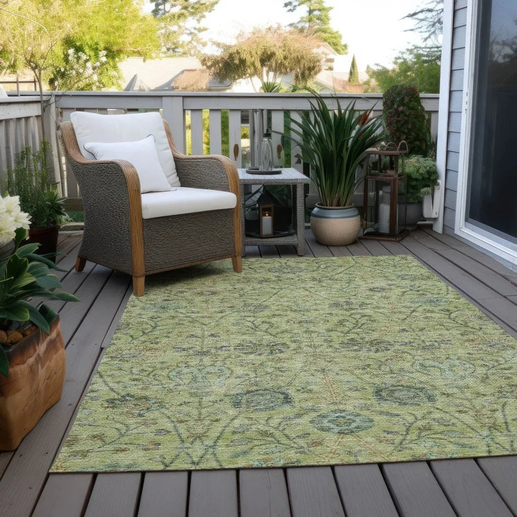 Echo Mint Washable Indoor-Outdoor Rug-Outdoor Rugs-LOOMLAN Rugs-LOOMLAN
