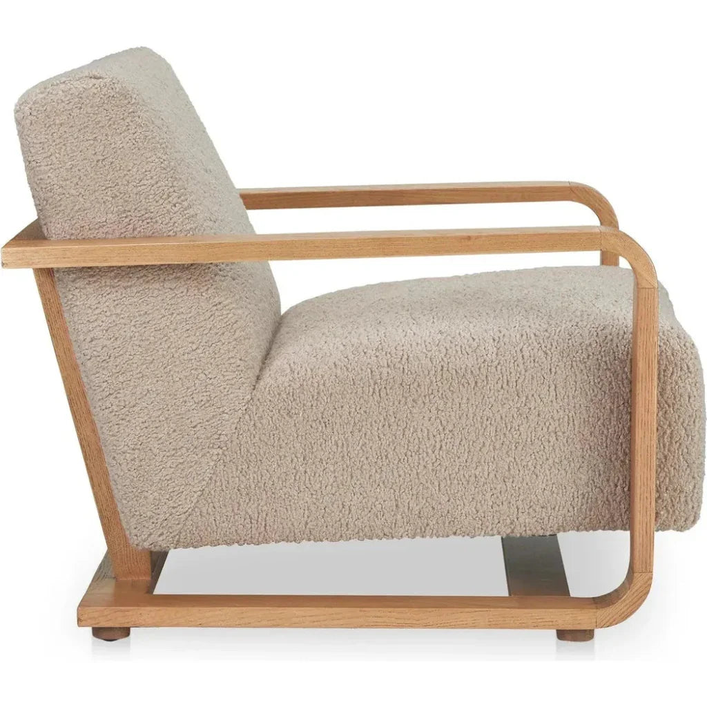 Eckersley Faux Fur Lounge Armchair-Lounge Chairs-Moe's Home-LOOMLAN