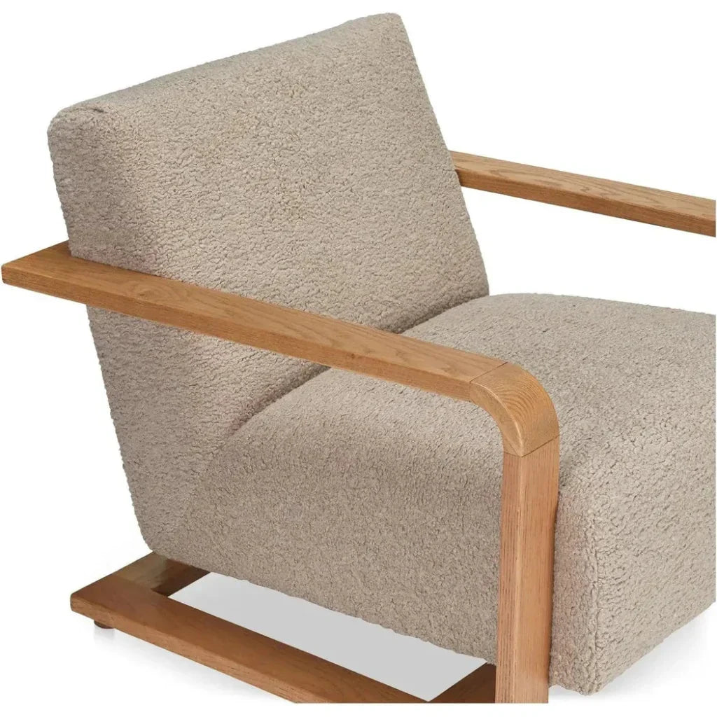 Eckersley Faux Fur Lounge Armchair-Lounge Chairs-Moe's Home-LOOMLAN