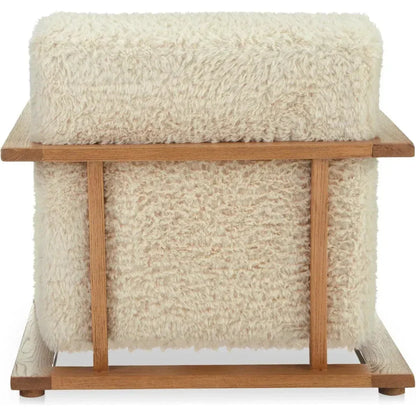 Eckersley Faux Fur Lounge Armchair-Lounge Chairs-Moe's Home-LOOMLAN