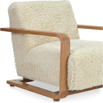 Eckersley Faux Fur Lounge Armchair-Lounge Chairs-Moe's Home-LOOMLAN