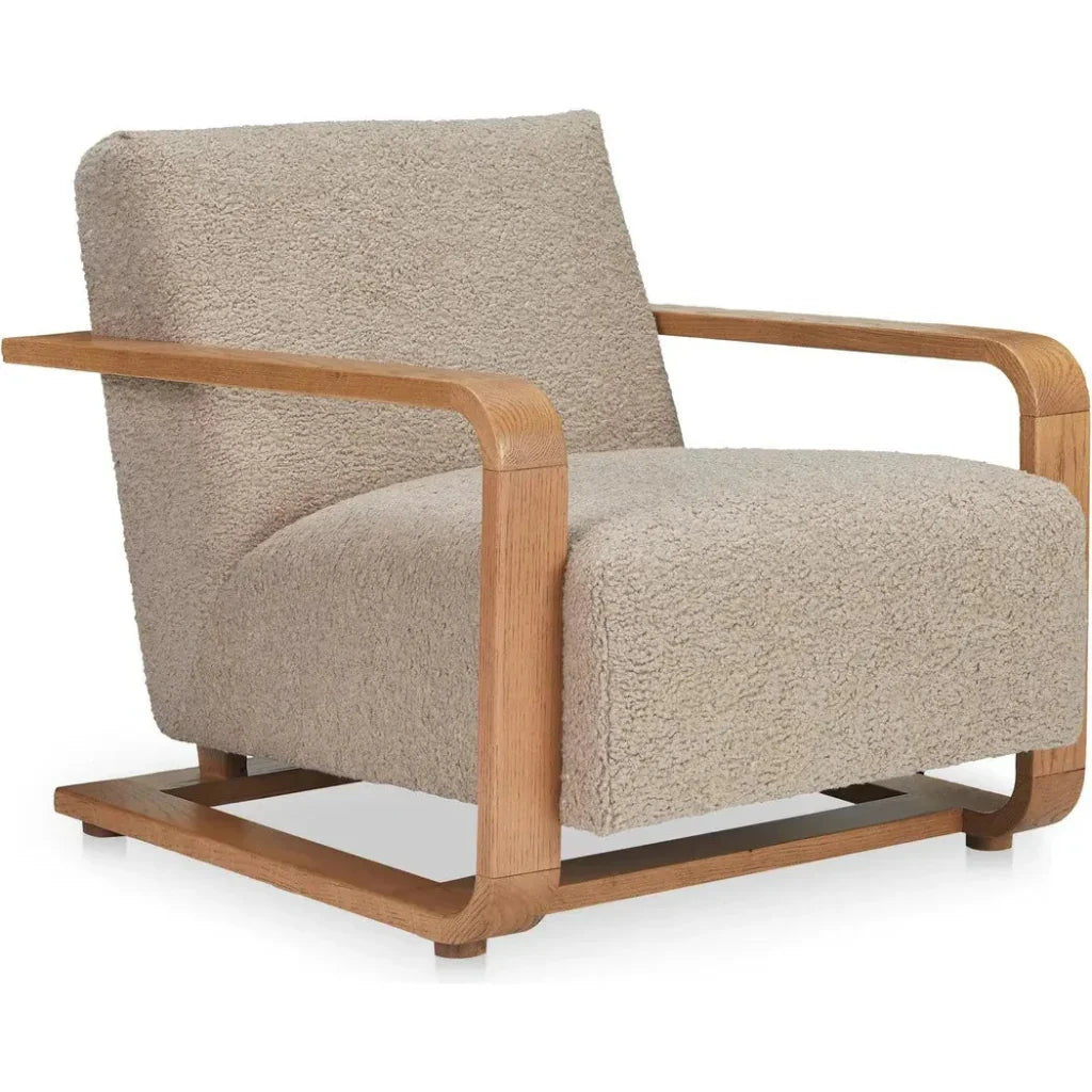 Eckersley Faux Fur Lounge Armchair-Lounge Chairs-Moe's Home-LOOMLAN