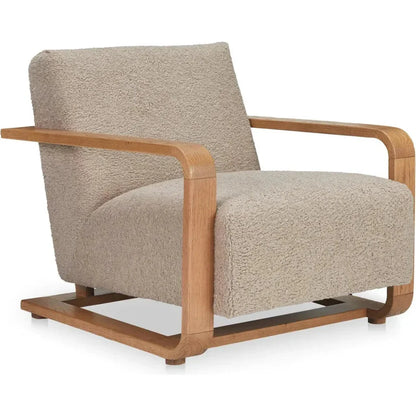 Eckersley Faux Fur Lounge Armchair-Lounge Chairs-Moe's Home-LOOMLAN