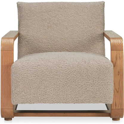 Eckersley Faux Fur Lounge Armchair-Lounge Chairs-Moe's Home-Beige-LOOMLAN