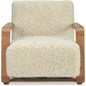 Eckersley Faux Fur Lounge Armchair-Lounge Chairs-Moe's Home-White-LOOMLAN