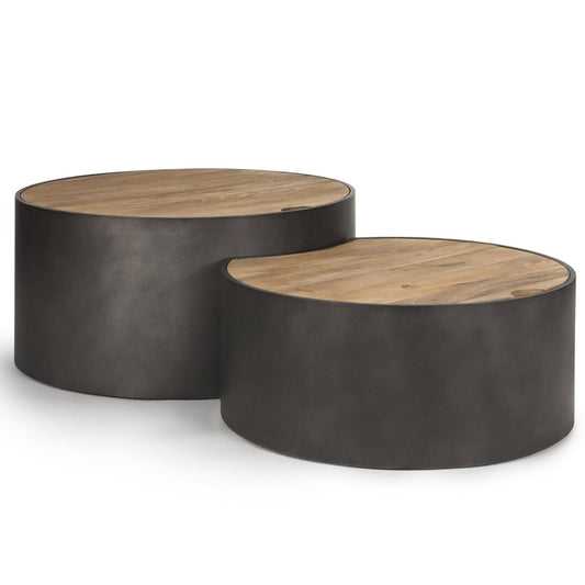 Eclipse Wood Top Nested Coffee Table (Set of 2)
