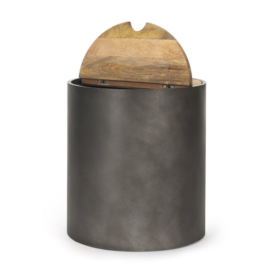 Eclipse Wood Top Round Side Table