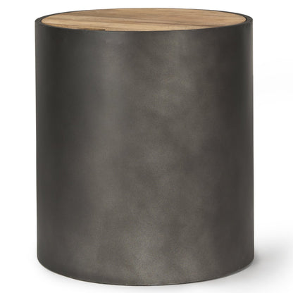 Eclipse Wood Top Round Side Table